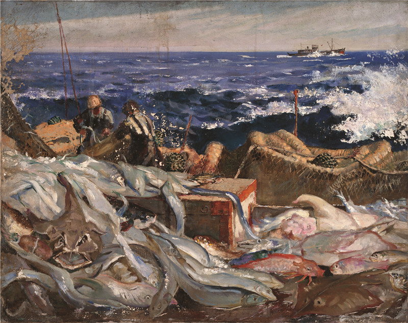 渔船  布面油彩  74x93cm  1961  中央美术学院美术馆藏.jpg