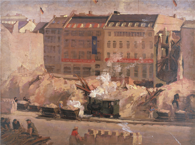 柏林街头的废墟  木板油画  60x74cm  1950  艺术家自藏.jpg