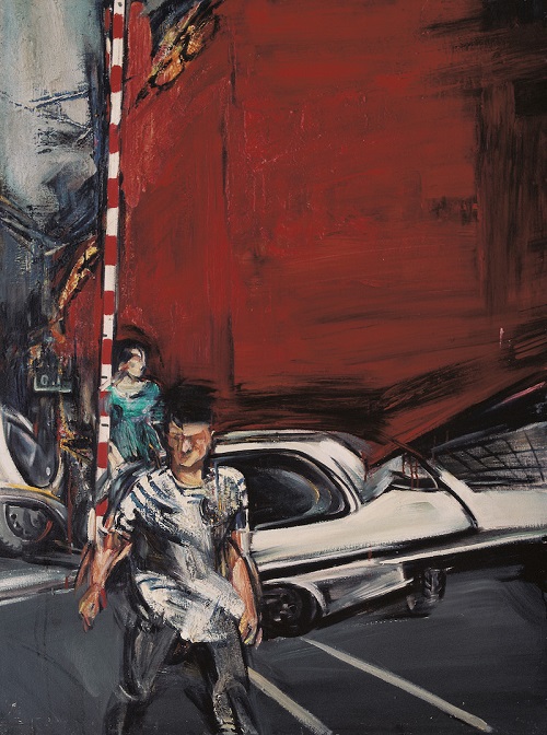 孟禄丁，红墙，115x85cm，布面油画，1986 .jpg