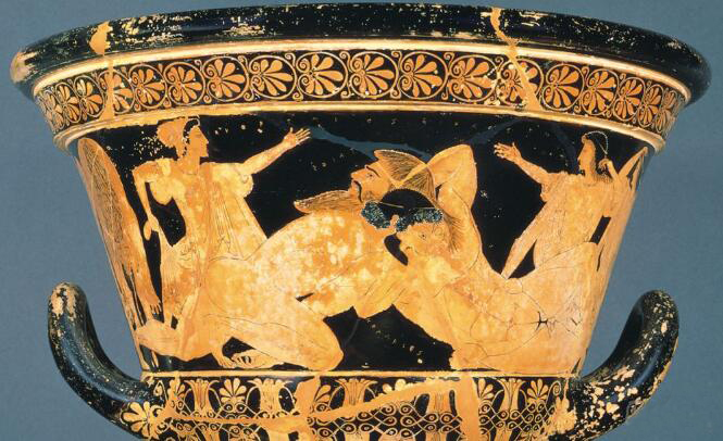 红绘画家欧弗洛尼奥斯 英雄赫拉克勒斯与巨人安泰俄斯 公元前500年.jpg