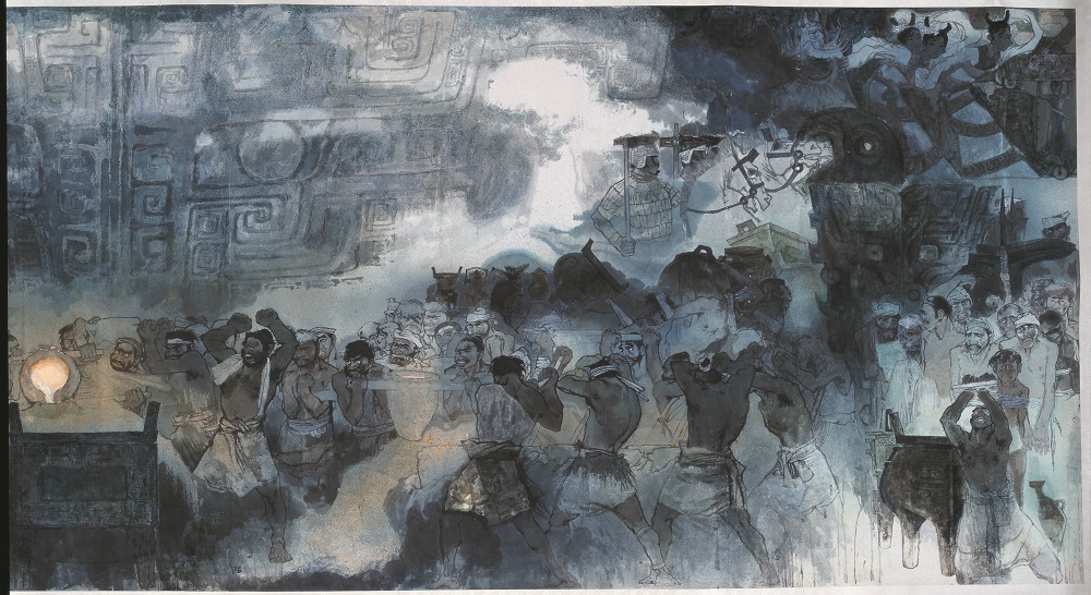 10青铜时代2 聂鸥 国画 1980年 123×225cm 中央美术学院美术馆藏.jpg